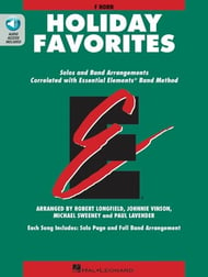 Essential Elements Holiday Favorites F Horn band method book cover